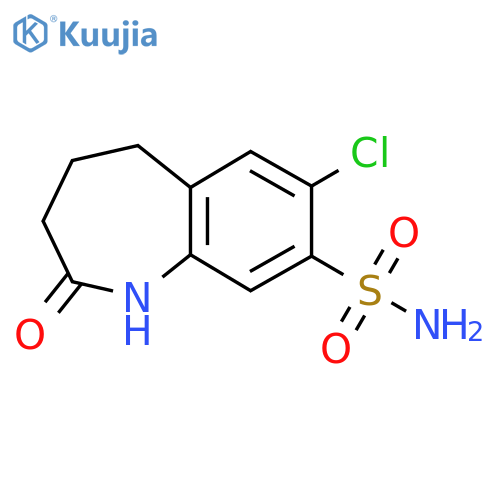 7-chloro-2-oxo-2,3,4,5-tetrahydro-1H-1-benzazepine-8-sulfonamide structure