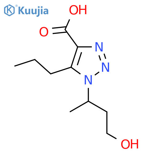 1-(4-hydroxybutan-2-yl)-5-propyl-1H-1,2,3-triazole-4-carboxylic acid structure