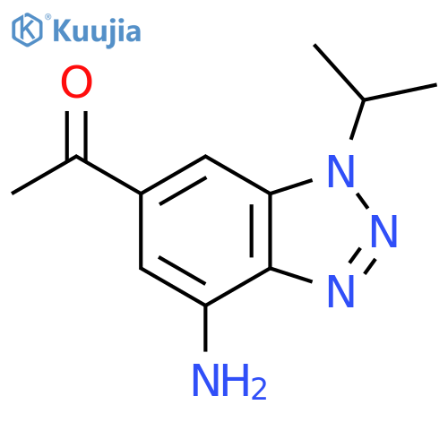 1-4-amino-1-(propan-2-yl)-1H-1,2,3-benzotriazol-6-ylethan-1-one structure