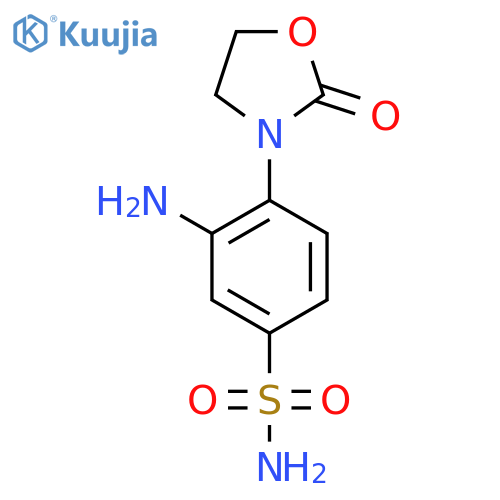3-Amino-4-(2-oxo-1,3-oxazolidin-3-yl)benzene-1-sulfonamide structure