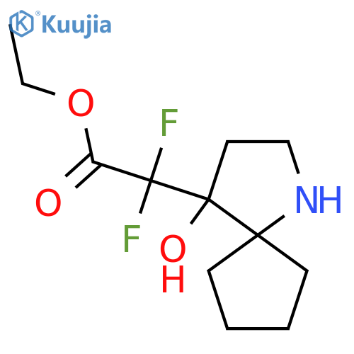 ethyl 2,2-difluoro-2-{4-hydroxy-1-azaspiro4.4nonan-4-yl}acetate structure