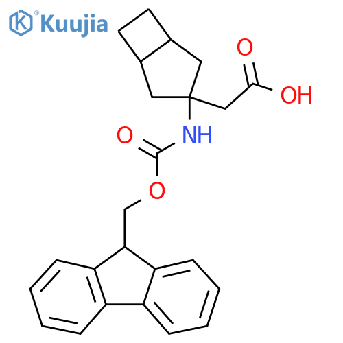 2-3-({(9H-fluoren-9-yl)methoxycarbonyl}amino)bicyclo3.2.0heptan-3-ylacetic acid structure
