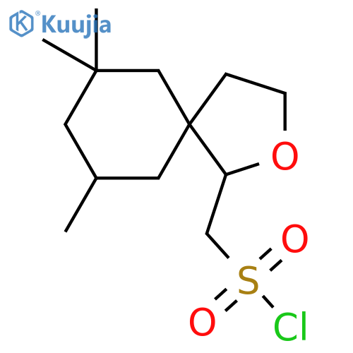 {7,7,9-trimethyl-2-oxaspiro4.5decan-1-yl}methanesulfonyl chloride structure
