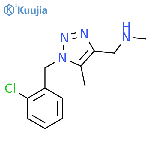 ({1-(2-chlorophenyl)methyl-5-methyl-1H-1,2,3-triazol-4-yl}methyl)(methyl)amine structure