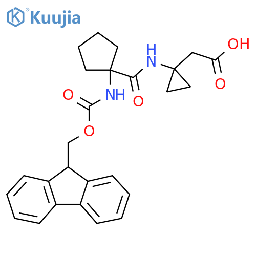 2-{1-1-({(9H-fluoren-9-yl)methoxycarbonyl}amino)cyclopentaneamidocyclopropyl}acetic acid structure