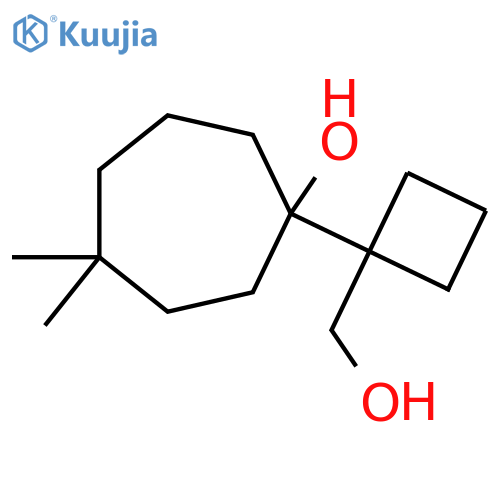 1-1-(hydroxymethyl)cyclobutyl-4,4-dimethylcycloheptan-1-ol structure