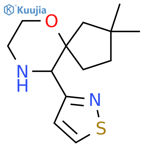 2,2-dimethyl-10-(1,2-thiazol-3-yl)-6-oxa-9-azaspiro4.5decane structure