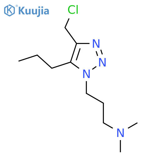 {3-4-(chloromethyl)-5-propyl-1H-1,2,3-triazol-1-ylpropyl}dimethylamine structure