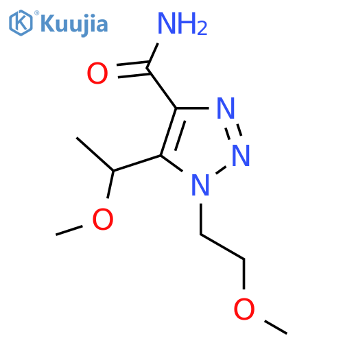 5-(1-methoxyethyl)-1-(2-methoxyethyl)-1H-1,2,3-triazole-4-carboxamide structure