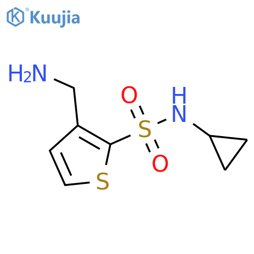 3-(aminomethyl)-N-cyclopropylthiophene-2-sulfonamide structure