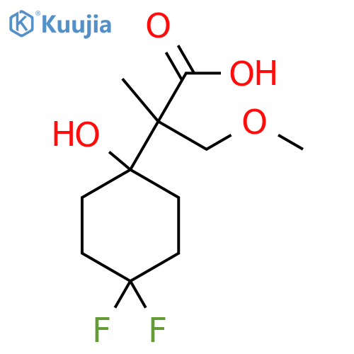 2-(4,4-Difluoro-1-hydroxycyclohexyl)-3-methoxy-2-methylpropanoic acid structure