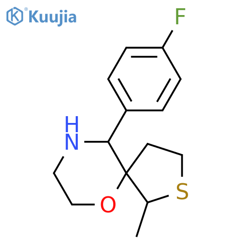 10-(4-fluorophenyl)-1-methyl-6-oxa-2-thia-9-azaspiro4.5decane structure