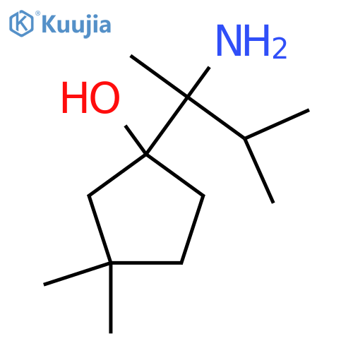 1-(2-amino-3-methylbutan-2-yl)-3,3-dimethylcyclopentan-1-ol structure