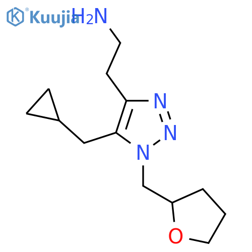 2-5-(cyclopropylmethyl)-1-(oxolan-2-ylmethyl)-1H-1,2,3-triazol-4-ylethan-1-amine structure