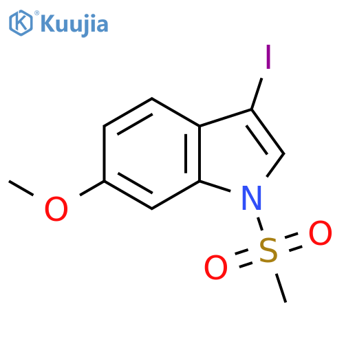 3-iodo-1-methanesulfonyl-6-methoxy-1H-indole structure