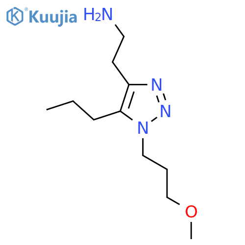 2-1-(3-methoxypropyl)-5-propyl-1H-1,2,3-triazol-4-ylethan-1-amine structure