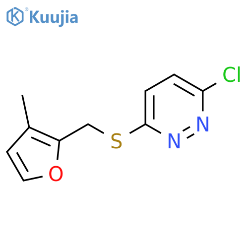 3-chloro-6-{(3-methylfuran-2-yl)methylsulfanyl}pyridazine structure