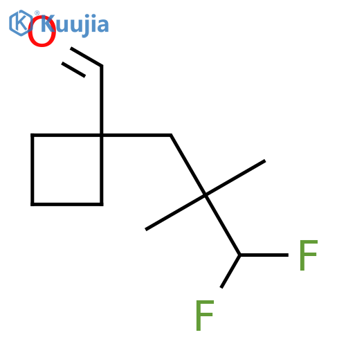 1-(3,3-difluoro-2,2-dimethylpropyl)cyclobutane-1-carbaldehyde structure