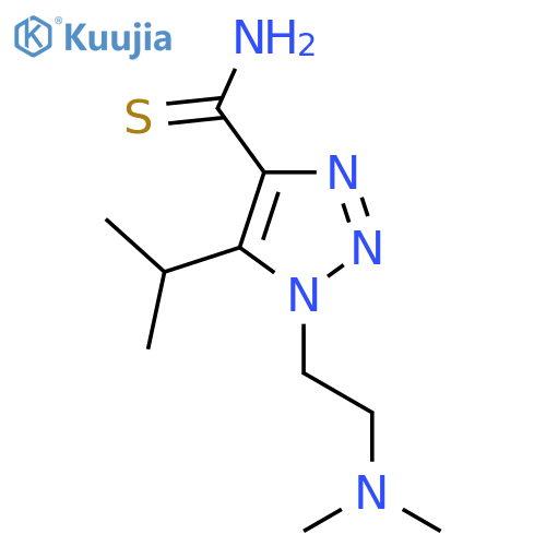 1-2-(dimethylamino)ethyl-5-(propan-2-yl)-1H-1,2,3-triazole-4-carbothioamide structure