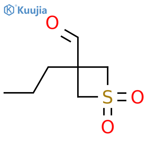 1,1-dioxo-3-propyl-1lambda6-thietane-3-carbaldehyde structure