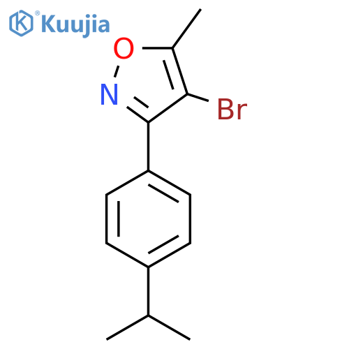 4-bromo-5-methyl-3-4-(propan-2-yl)phenyl-1,2-oxazole structure