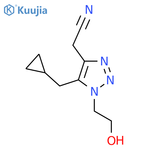 2-5-(cyclopropylmethyl)-1-(2-hydroxyethyl)-1H-1,2,3-triazol-4-ylacetonitrile structure