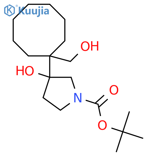 tert-butyl 3-hydroxy-3-1-(hydroxymethyl)cyclooctylpyrrolidine-1-carboxylate structure