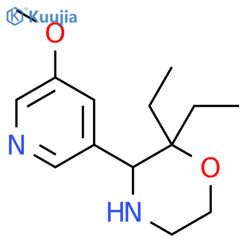 2,2-Diethyl-3-(5-methoxypyridin-3-yl)morpholine structure