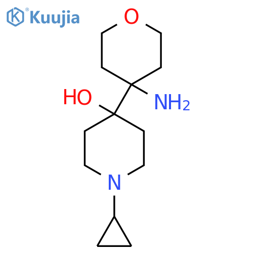 4-(4-aminooxan-4-yl)-1-cyclopropylpiperidin-4-ol structure