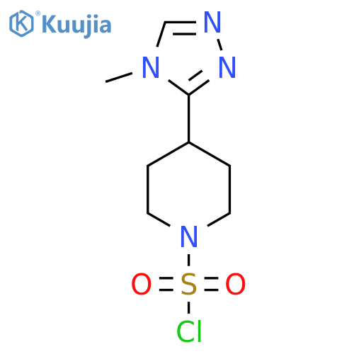 4-(4-methyl-4H-1,2,4-triazol-3-yl)piperidine-1-sulfonyl chloride structure