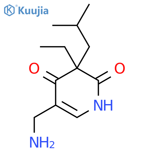 5-(aminomethyl)-3-ethyl-3-(2-methylpropyl)-1,2,3,4-tetrahydropyridine-2,4-dione structure