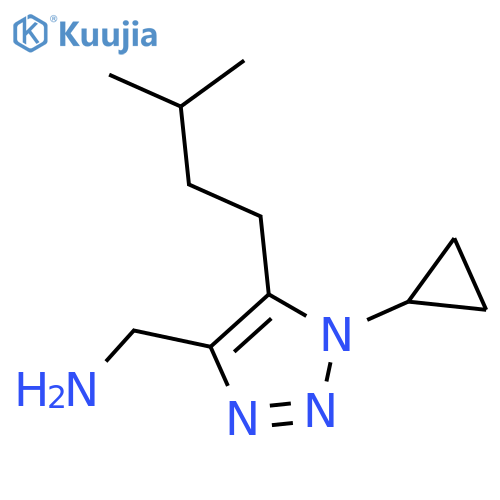 1-cyclopropyl-5-(3-methylbutyl)-1H-1,2,3-triazol-4-ylmethanamine structure