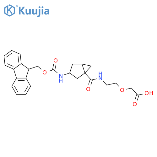 2-(2-{3-({(9H-fluoren-9-yl)methoxycarbonyl}amino)bicyclo3.1.0hexan-1-ylformamido}ethoxy)acetic acid structure