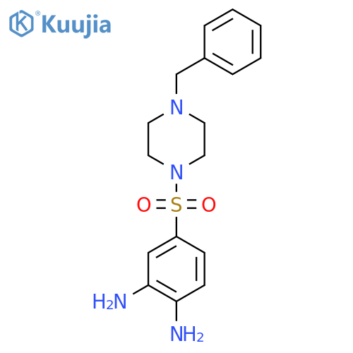4-(4-benzylpiperazin-1-yl)sulfonylbenzene-1,2-diamine structure