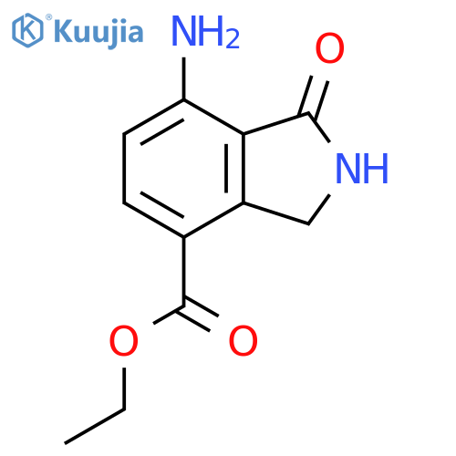 ethyl 7-amino-1-oxo-2,3-dihydro-1H-isoindole-4-carboxylate structure