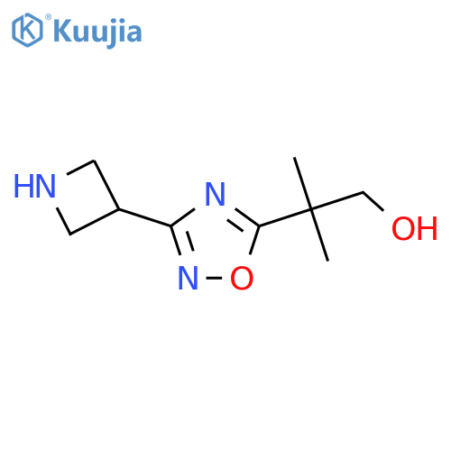 2-3-(azetidin-3-yl)-1,2,4-oxadiazol-5-yl-2-methylpropan-1-ol structure