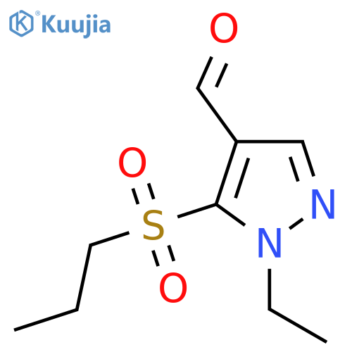 1-ethyl-5-(propane-1-sulfonyl)-1H-pyrazole-4-carbaldehyde structure