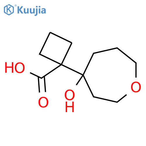 1-(4-hydroxyoxepan-4-yl)cyclobutane-1-carboxylic acid structure