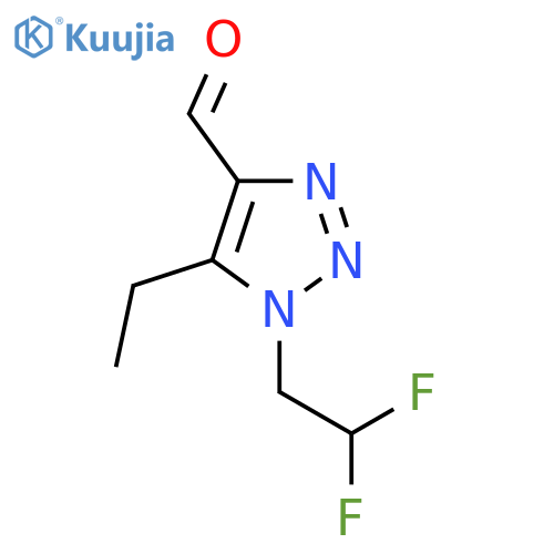 1-(2,2-difluoroethyl)-5-ethyl-1H-1,2,3-triazole-4-carbaldehyde structure