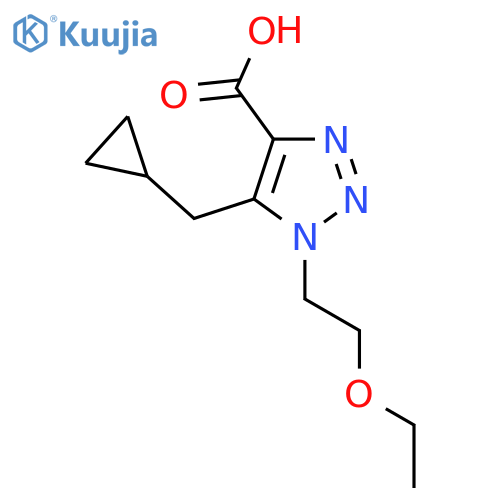 5-(cyclopropylmethyl)-1-(2-ethoxyethyl)-1H-1,2,3-triazole-4-carboxylic acid structure
