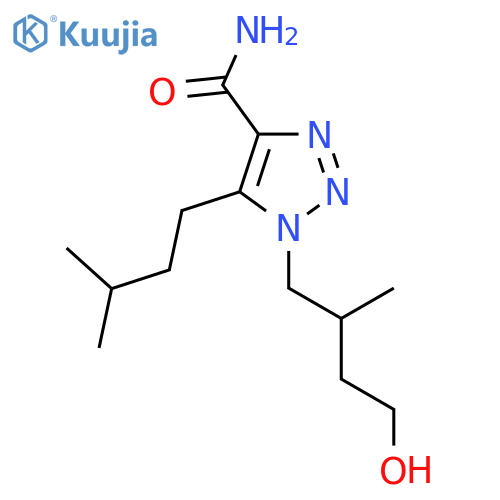 1-(4-hydroxy-2-methylbutyl)-5-(3-methylbutyl)-1H-1,2,3-triazole-4-carboxamide structure