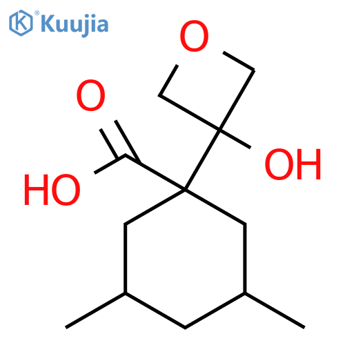 1-(3-hydroxyoxetan-3-yl)-3,5-dimethylcyclohexane-1-carboxylic acid structure