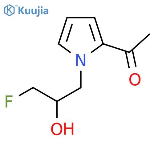 1-1-(3-fluoro-2-hydroxypropyl)-1H-pyrrol-2-ylethan-1-one structure