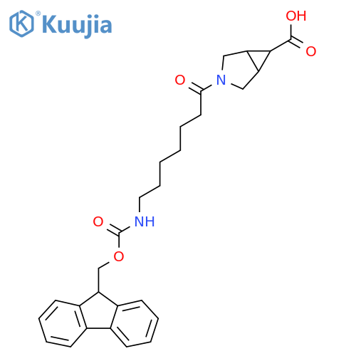 3-7-({(9H-fluoren-9-yl)methoxycarbonyl}amino)heptanoyl-3-azabicyclo3.1.0hexane-6-carboxylic acid structure
