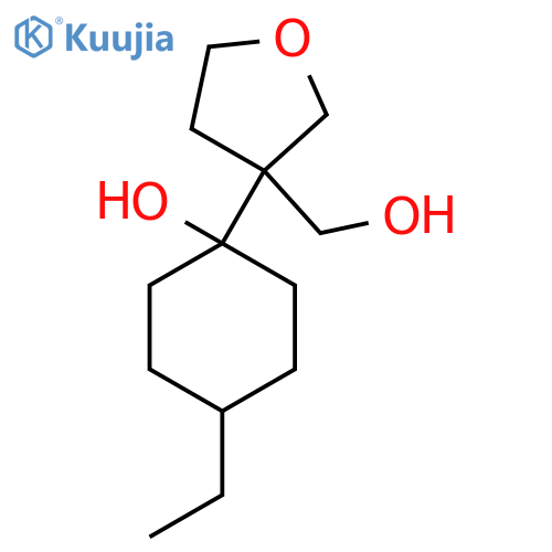 4-ethyl-1-3-(hydroxymethyl)oxolan-3-ylcyclohexan-1-ol structure