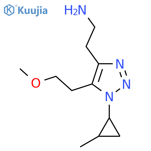 2-5-(2-methoxyethyl)-1-(2-methylcyclopropyl)-1H-1,2,3-triazol-4-ylethan-1-amine structure