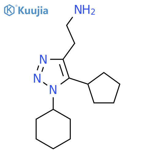 2-(1-cyclohexyl-5-cyclopentyl-1H-1,2,3-triazol-4-yl)ethan-1-amine structure