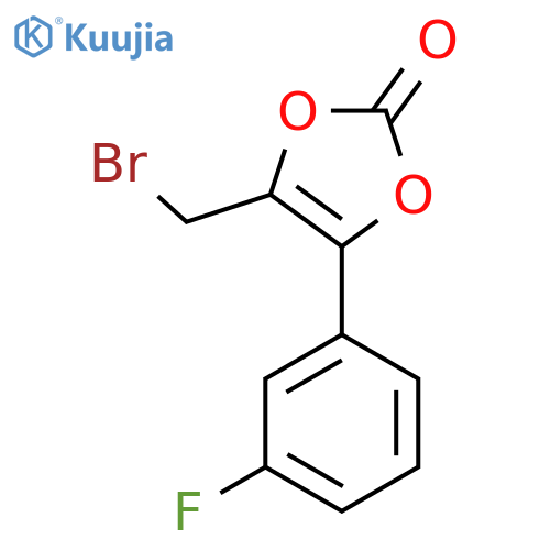 4-(bromomethyl)-5-(3-fluorophenyl)-2H-1,3-dioxol-2-one structure