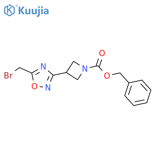benzyl 3-5-(bromomethyl)-1,2,4-oxadiazol-3-ylazetidine-1-carboxylate structure