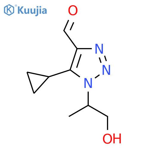5-cyclopropyl-1-(1-hydroxypropan-2-yl)-1H-1,2,3-triazole-4-carbaldehyde structure